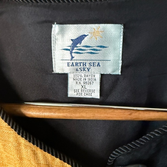 80s Vintage Earth Sea & Sky Patchwork Button-Up Jacket Women's Size Size XL - Picture 4 of 6